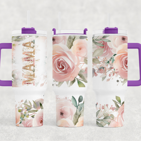 Nana Pink Roses 40 oz. Tumbler