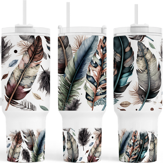 Native Feathers 40 oz. Tumbler