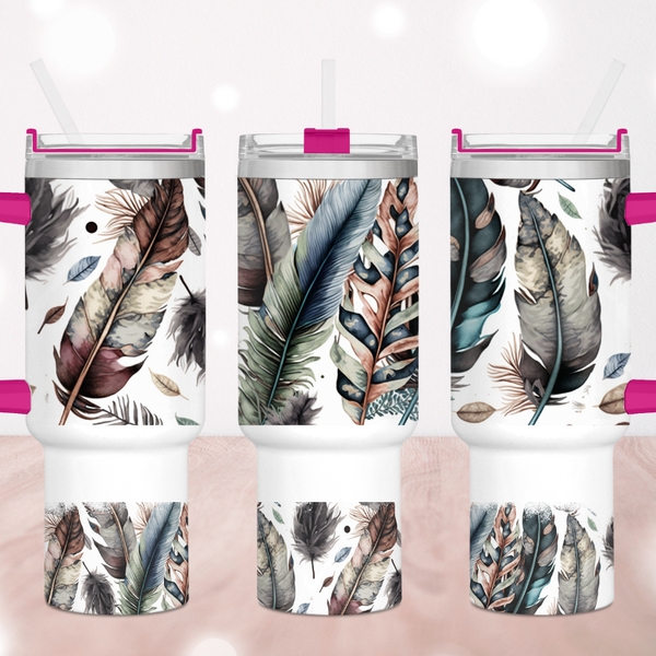 Native Feathers 40 oz. Tumbler