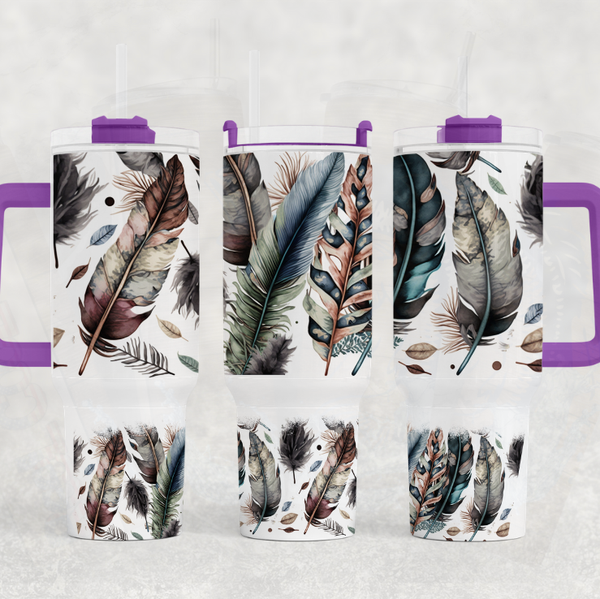 Native Feathers 40 oz. Tumbler