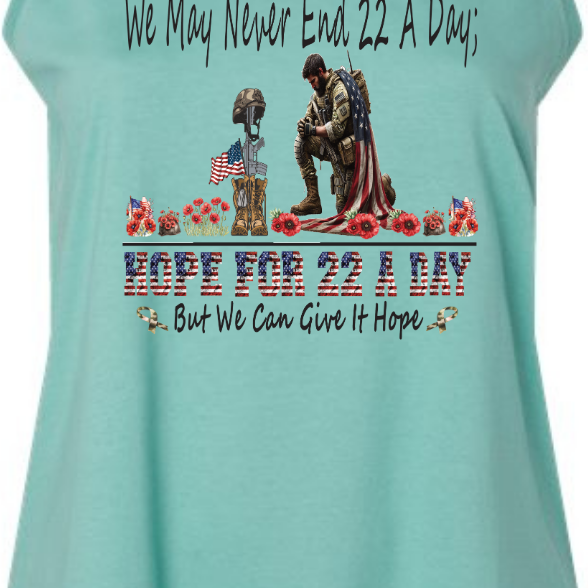 Official- Hope For 22 A Day Tank Tops LAT Apparel Plus Size