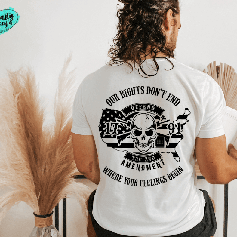Our Rights Don't End Where Your Feelings Begin Black Print Crafty Casey's