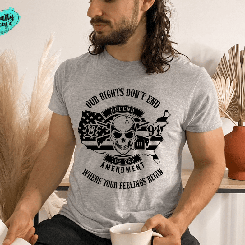 Our Rights Don't End Where Your Feelings Begin Black Print Crafty Casey's
