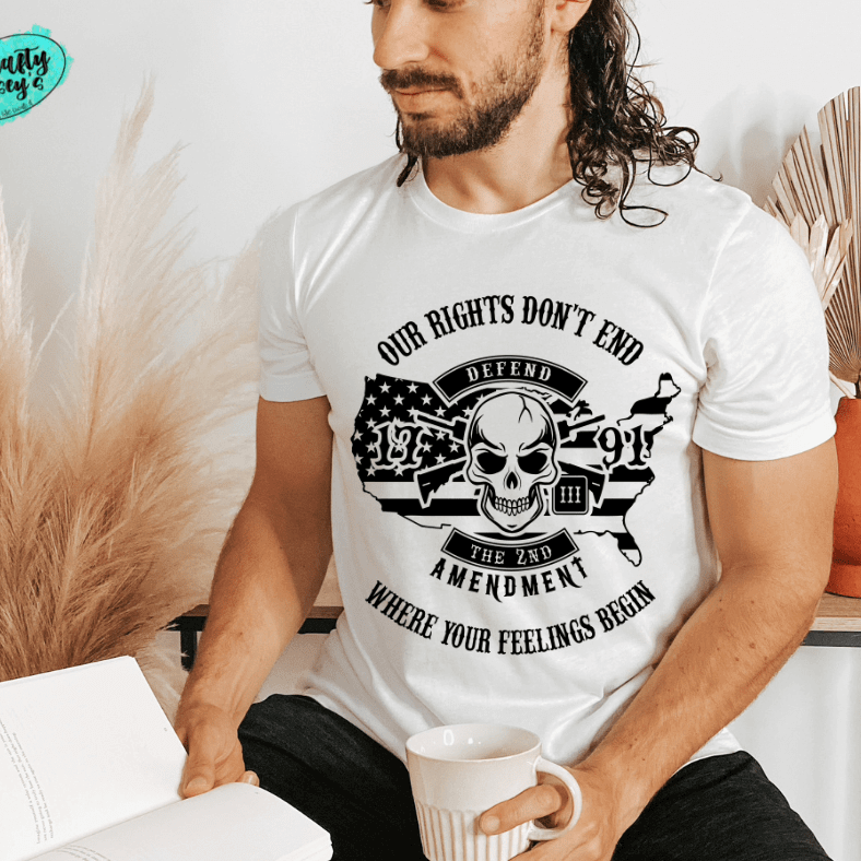 Our Rights Don't End Where Your Feelings Begin Black Print Crafty Casey's