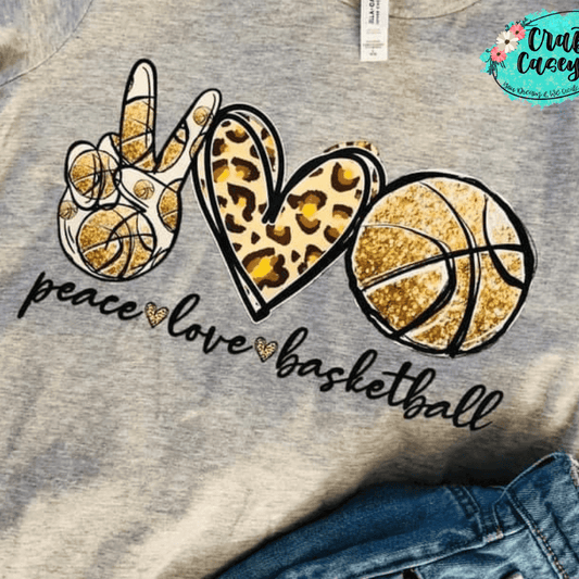 Peace Love Basketball Women's Unisex Tee