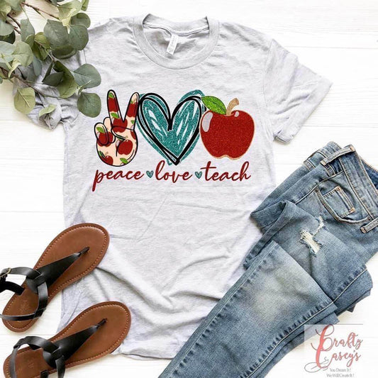 Peace Love & Teach Women's T-shirts