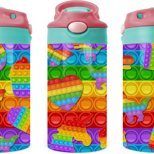 Pop It Kids 12 oz Water Bottle Flip Top