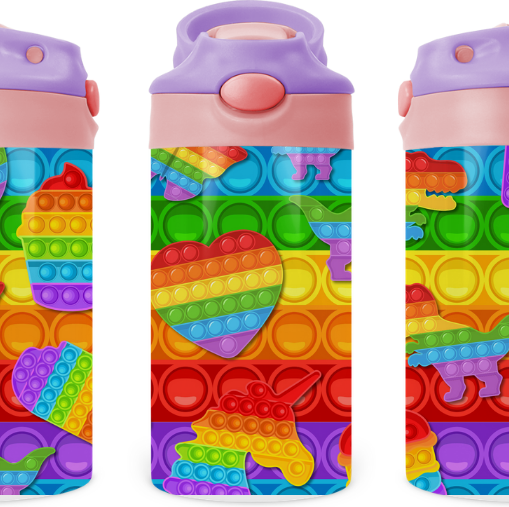 Pop It Kids 12 oz Water Bottle Flip Top