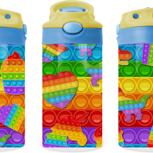 Pop It Kids 12 oz Water Bottle Flip Top