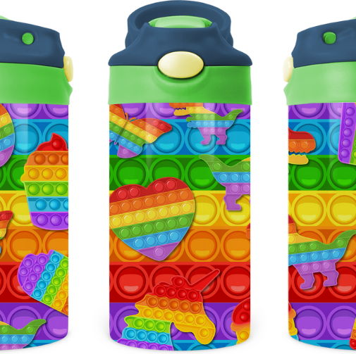 Pop It Kids 12 oz Water Bottle Flip Top