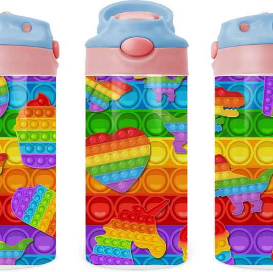 Pop It Kids 12 oz Water Bottle Flip Top