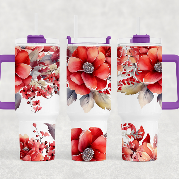 Red Poppy Flowers 40 oz. Tumbler