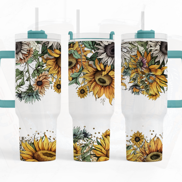 Retro Sunflowers 40 oz. Tumbler