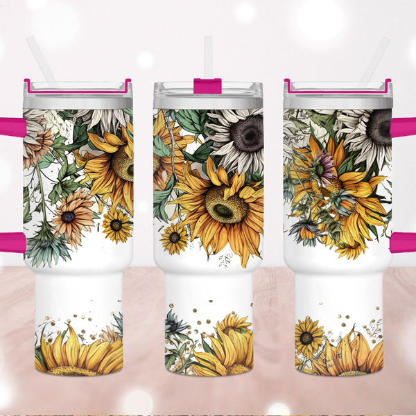 Retro Sunflowers 40 oz. Tumbler