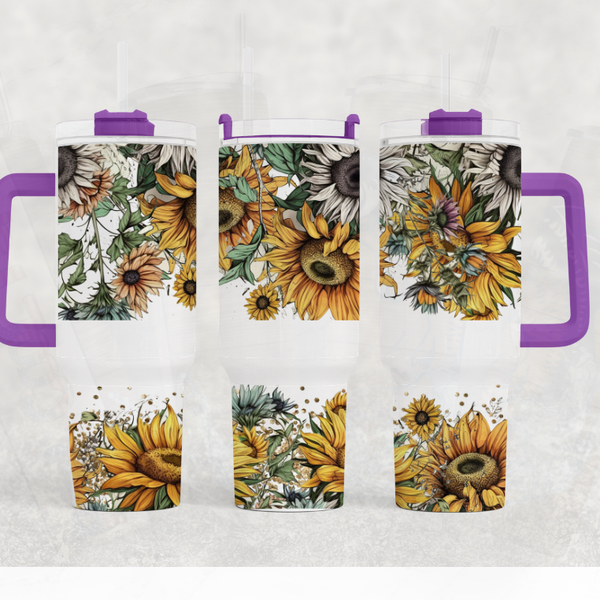 Retro Sunflowers 40 oz. Tumbler