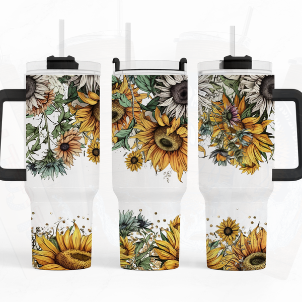 Retro Sunflowers 40 oz. Tumbler