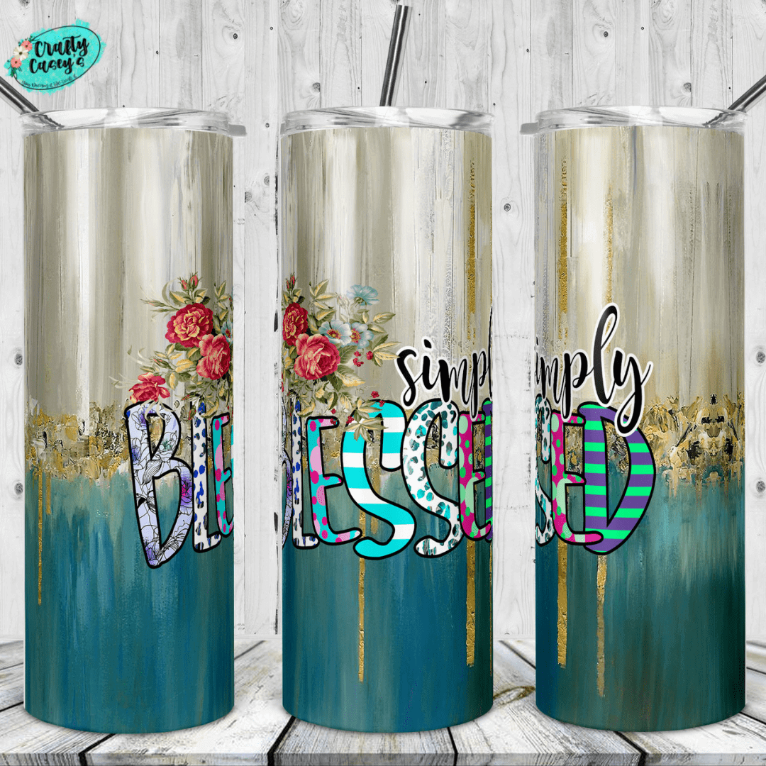 Simply Blessed- Spiritual- Stainless Steel Drink Tumbler