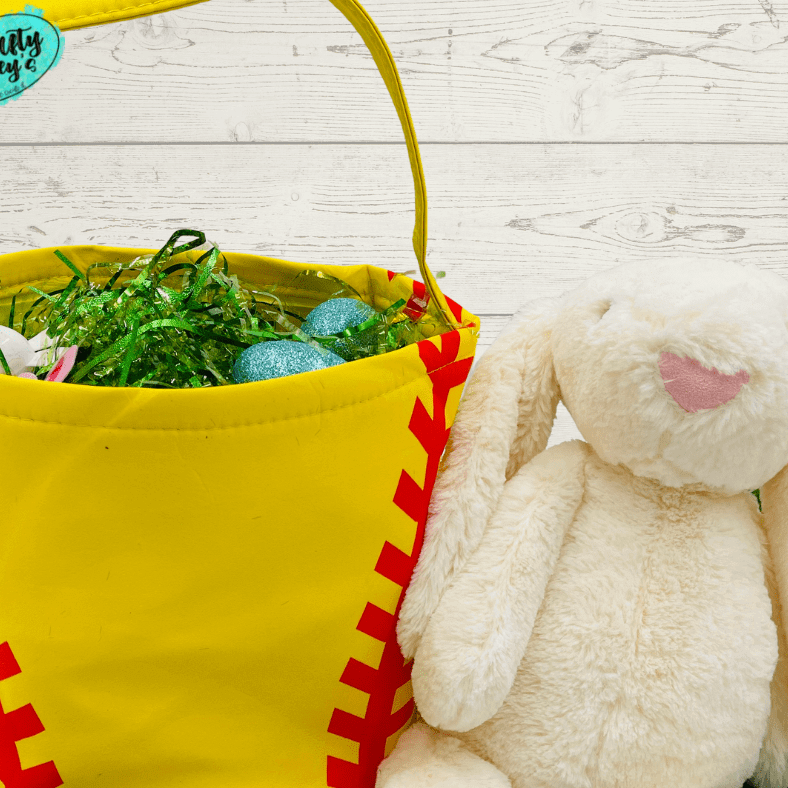 Softball Easter Basket-Personalized-Embroidered