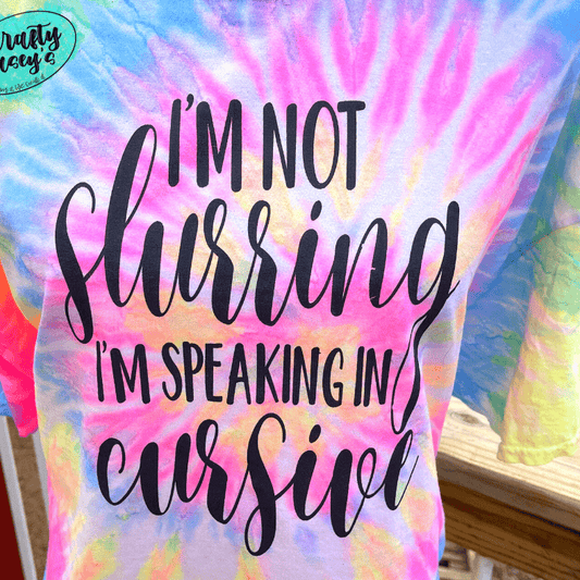 Speaking Cursive Funny Shirt adult funny graphic shirt design by Crafty Casey's