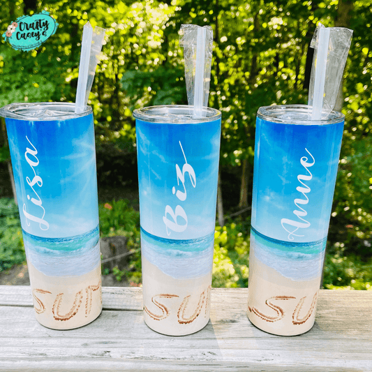 Summer Sandy Beach - Summer Beach Tumbler