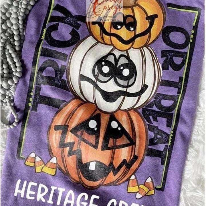 Trick Or Treat Pumpkin Personalize With Name -T-shirts Crafty Casey's