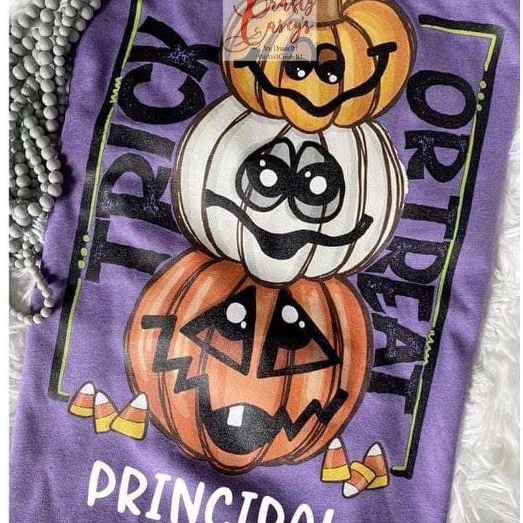Trick Or Treat Pumpkin Personalize With Name -T-shirts Crafty Casey's
