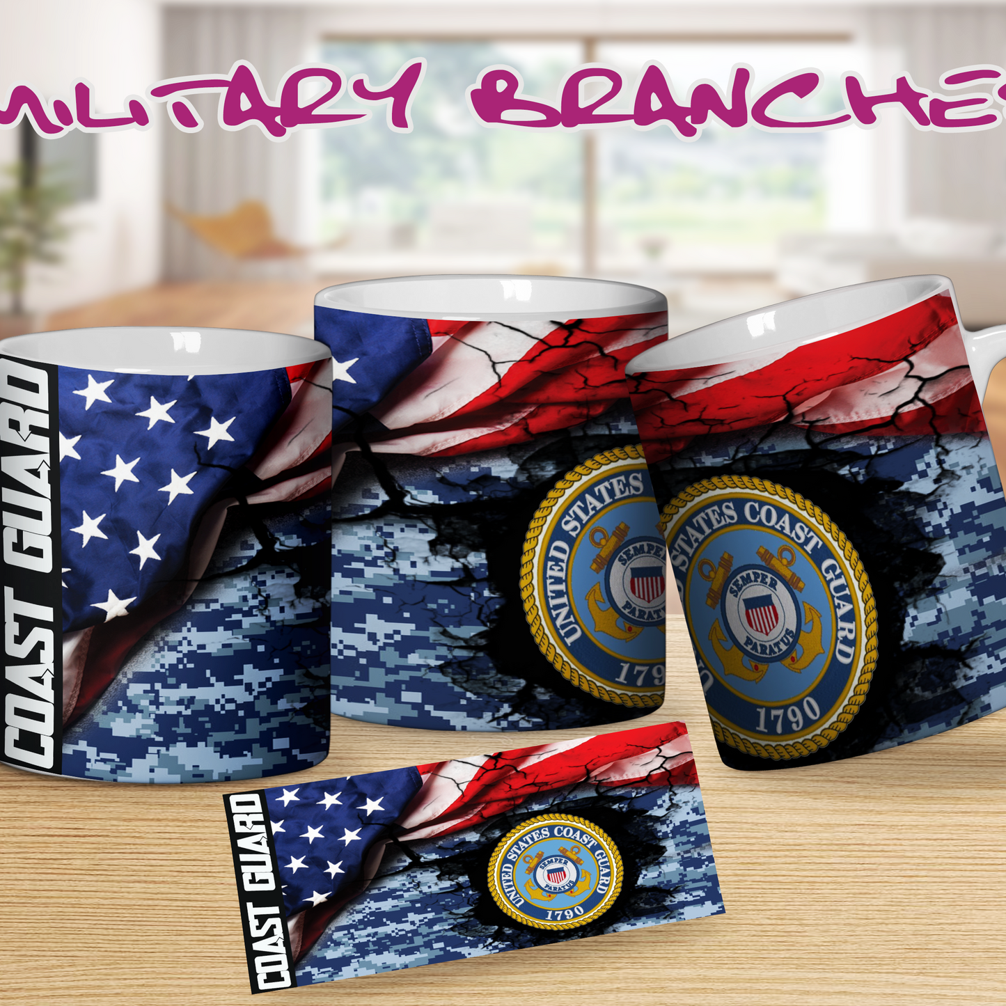 U.S. Coast Guard Patriotic Military Coffee Mug