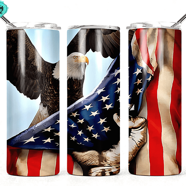 U.S. Flag American Eagle Drink Tumbler