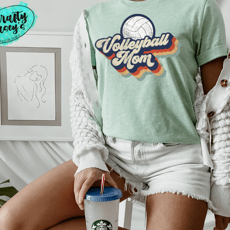 Volleyball Mom Retro Women's Tee