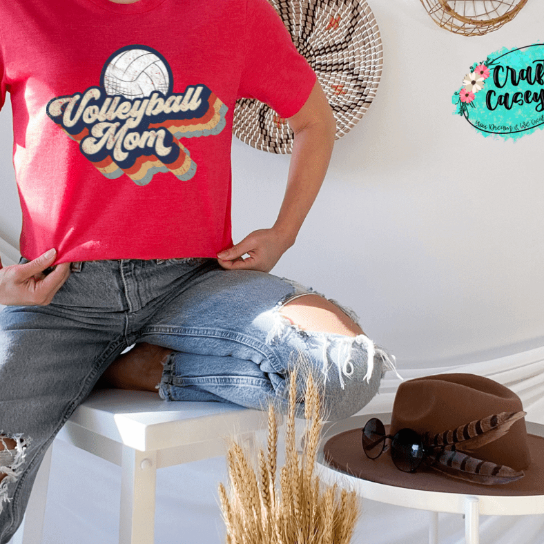 Volleyball Mom Retro Women's Tee