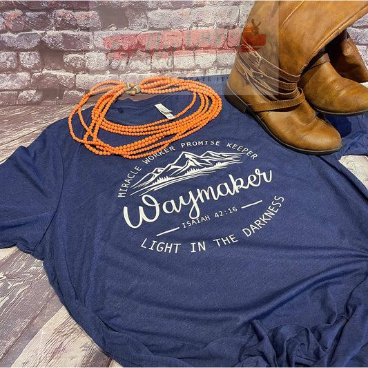 Waymaker Miracle Worker Promise Maker A Light In The Darkness Tee