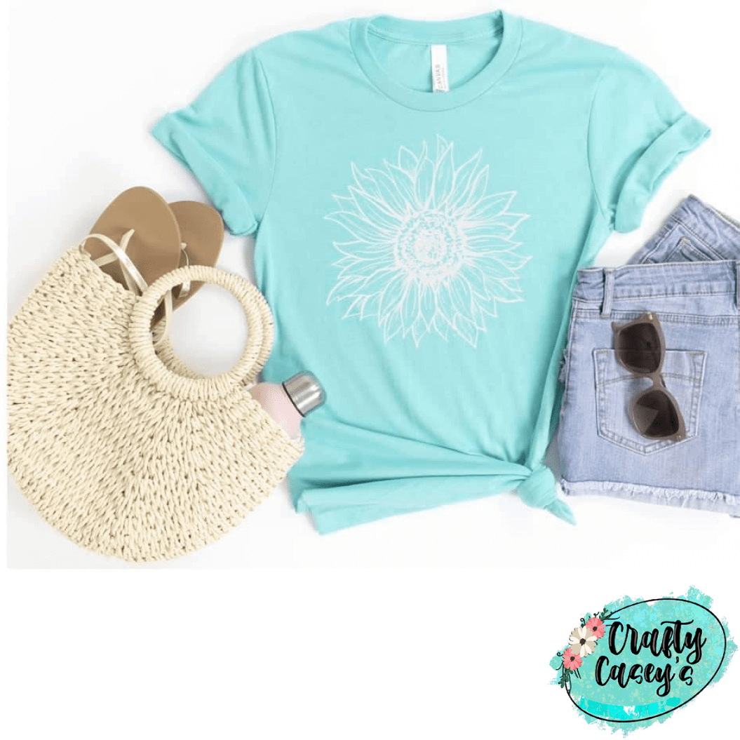 White & Black Sunflower- Tie Dye - Retro-Unisex T-shirt