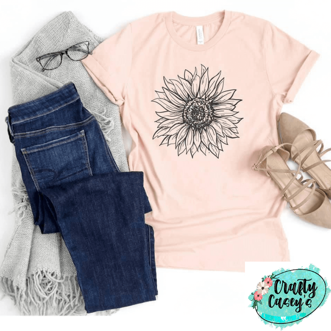 White & Black Sunflower- Tie Dye - Retro-Unisex T-shirt