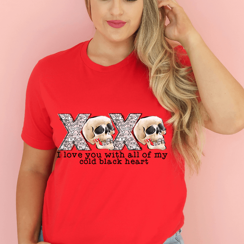 XOXO I Love You With All MY Dead Heart Valentines-Tee