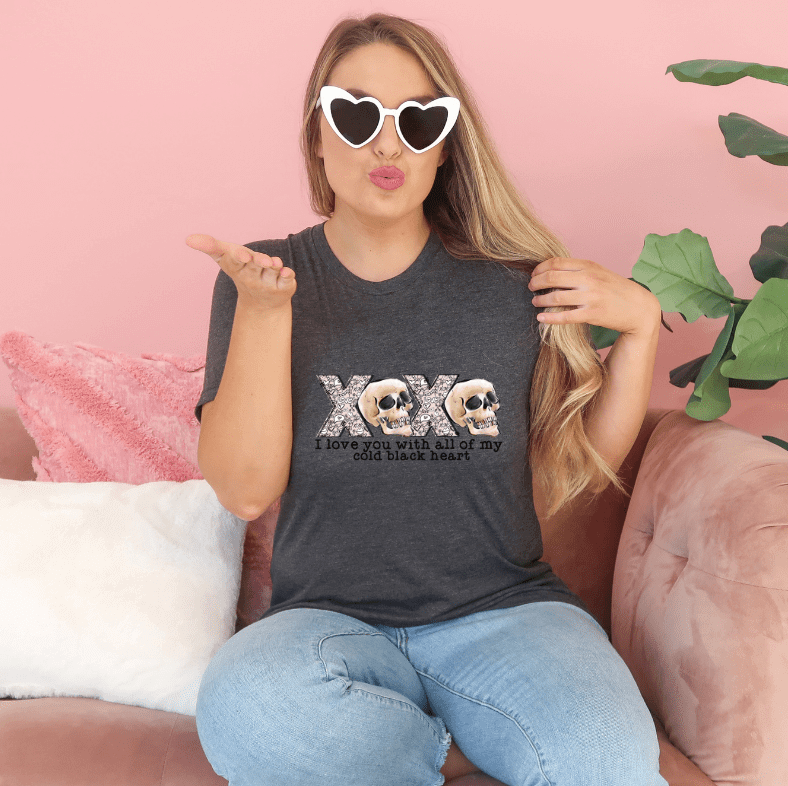XOXO I Love You With All MY Dead Heart Valentines-Tee