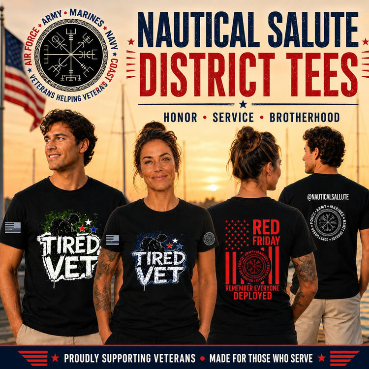 NAUTICAL SALUTE DISTRICT TRI-BLEND TEE'S