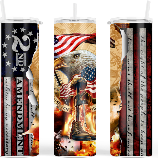 2nd Amendment Eagle Solider They Served Tumbler – Crafty Casey's