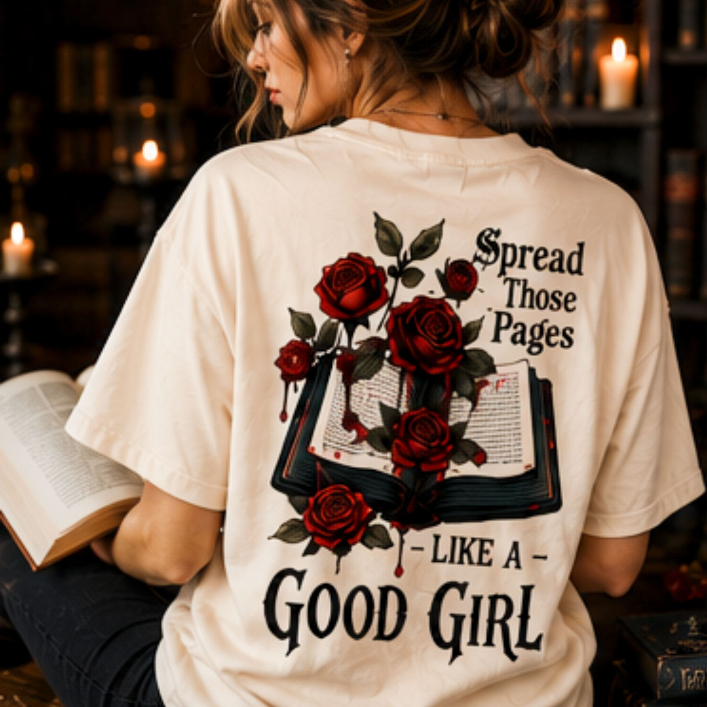 Spread Those Pages Like A Good Girl Shirt | Dark Romance Reader Shirt | BookTok Apparel | Reader Gift | Book Lover Tee |