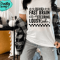 ADHD Brain Funny Graphic Shirt adult funny graphic shirt design by Crafty Casey's