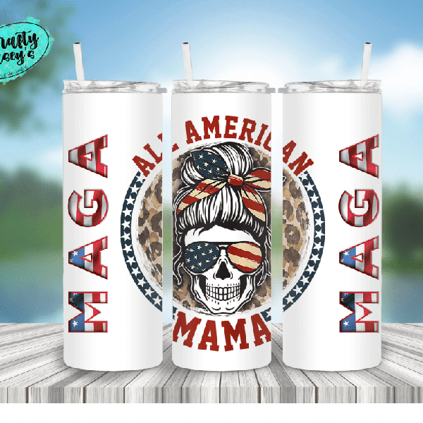 All American Mama Maga Funny Tumbler