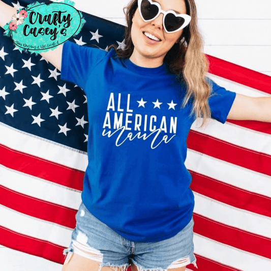 All American Mama - Patriotic USA- T-shirt