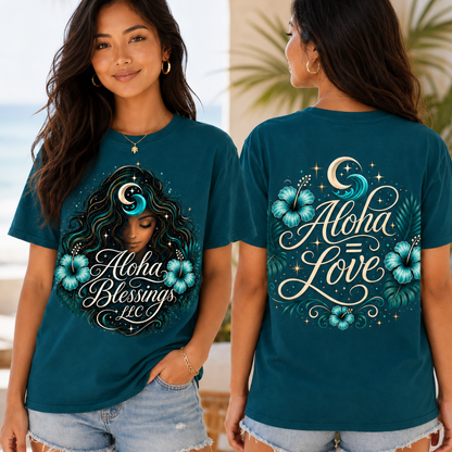 Aloha Blessings LLC Front & Back Graphic T-Shirt