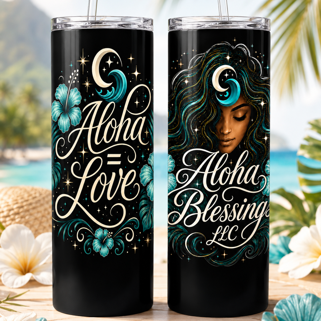 Aloha = Love Skinny Tumbler