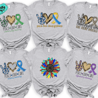 Autism Awareness Sunflower Shirt awareness apparel design by Crafty Casey's