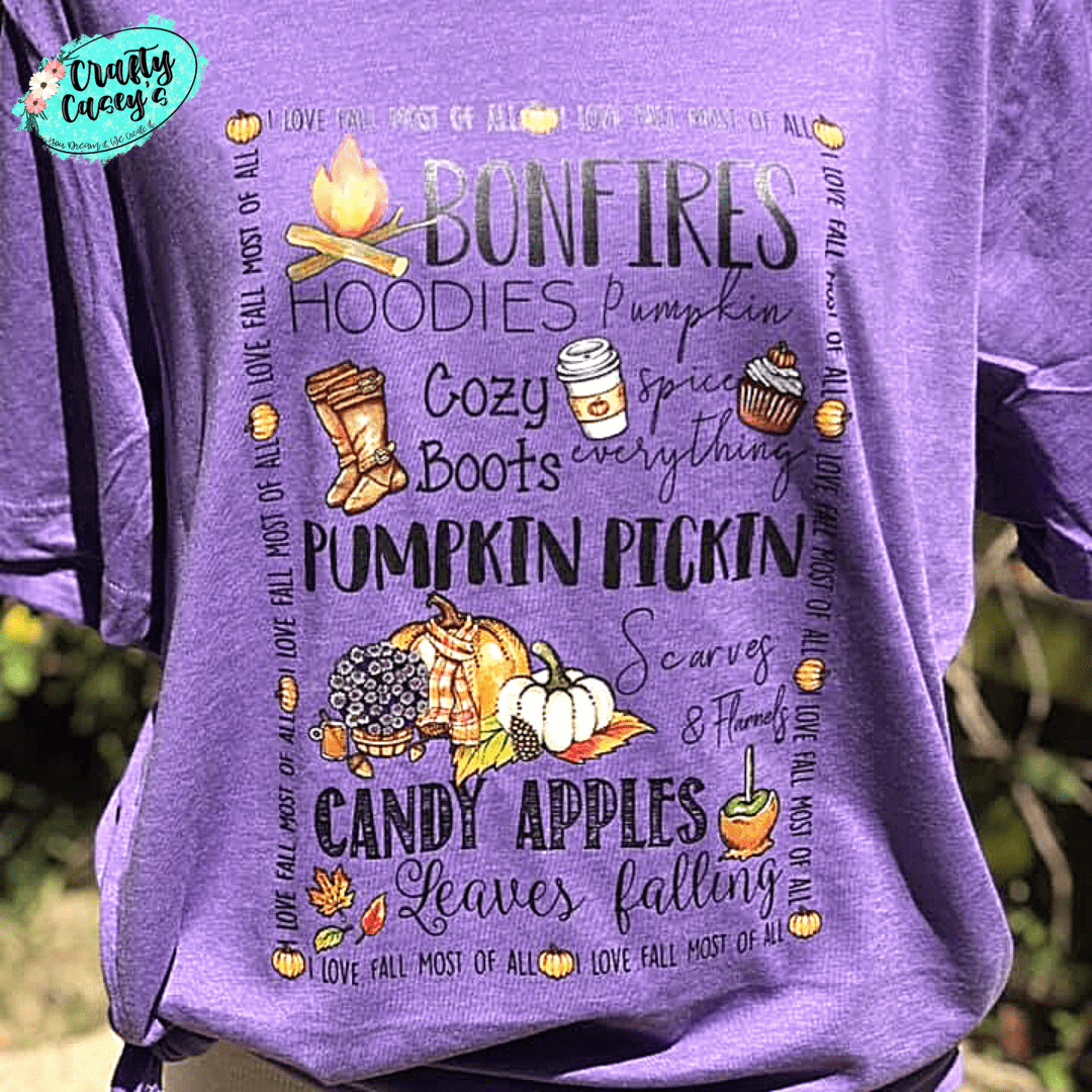 Bonfires Hoodies Cozy Boots Pumpkin Spice & Candy Apples - Hoodie – Crafty  Casey's