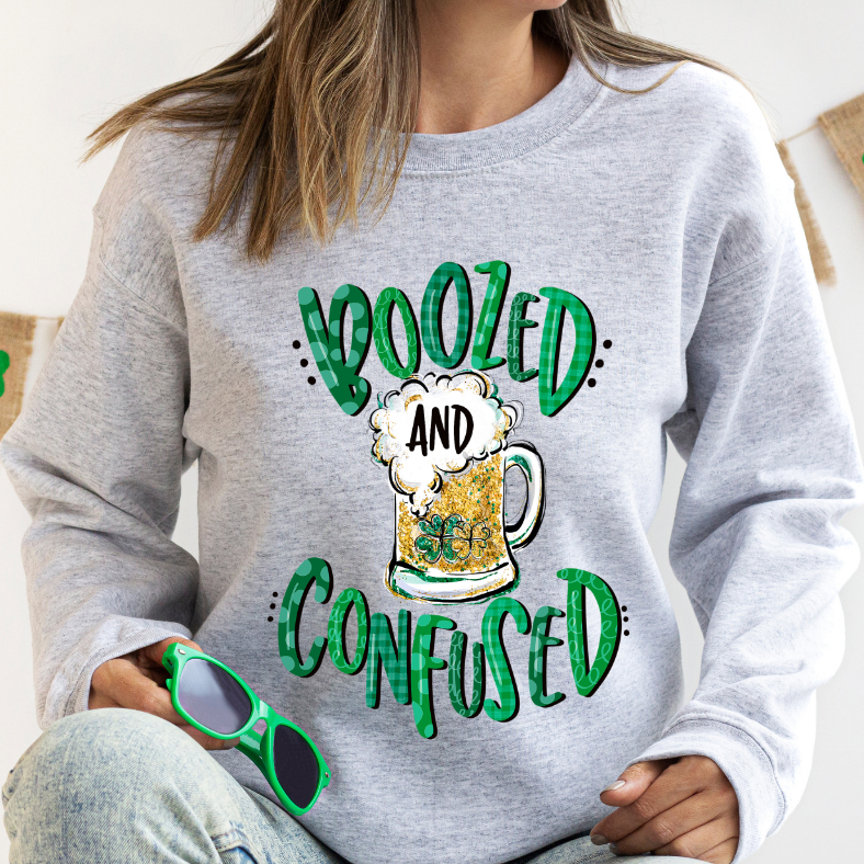 Boozed & Confused Saint Patrick's Day Sweatshirts