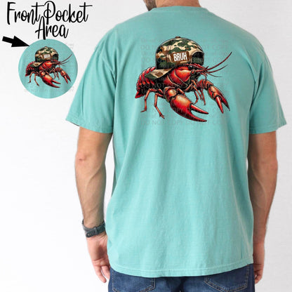 Bruh Crab Camo Hat Tee