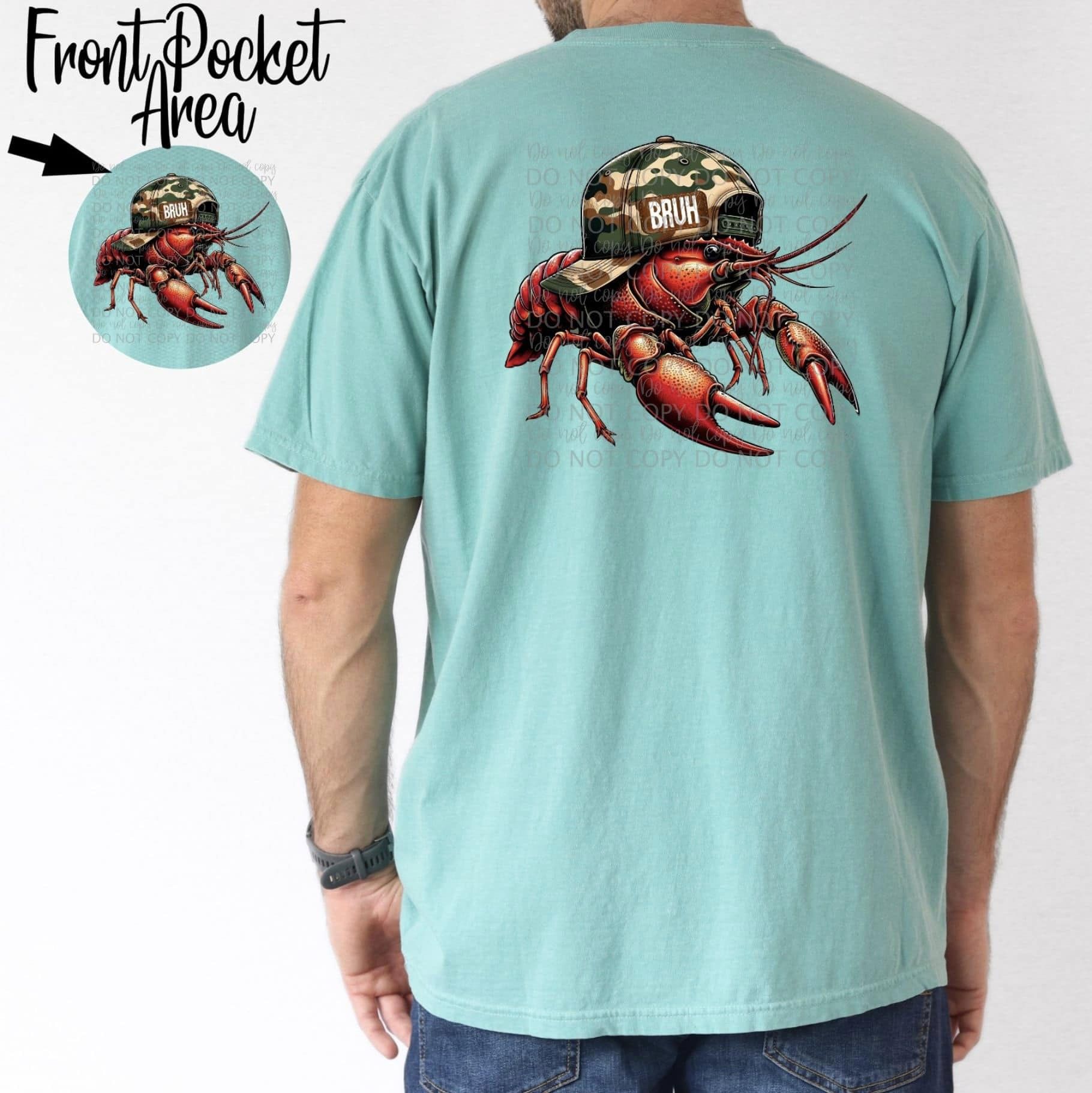 Bruh Crab Camo Hat Tee 