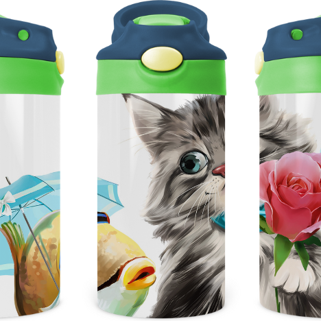 12 oz. Kids Flip Top Water Bottle