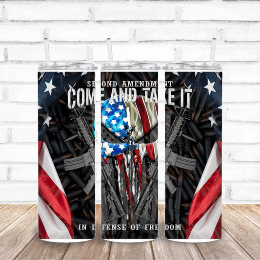 Come & Take IT In Defense Of Freedom Tumbler